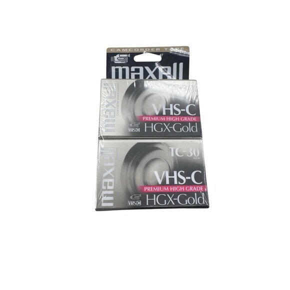 Maxell TC-30 62m HGX-Gold VHS-C Premium High Grade Tape 2-Pack Fast Shipping - Picture 3 of 6